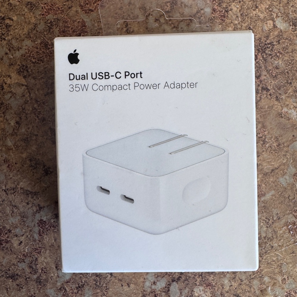 Apple Dual USB-C Port 35W Compact Power Adapter - White